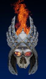 Flaming skull